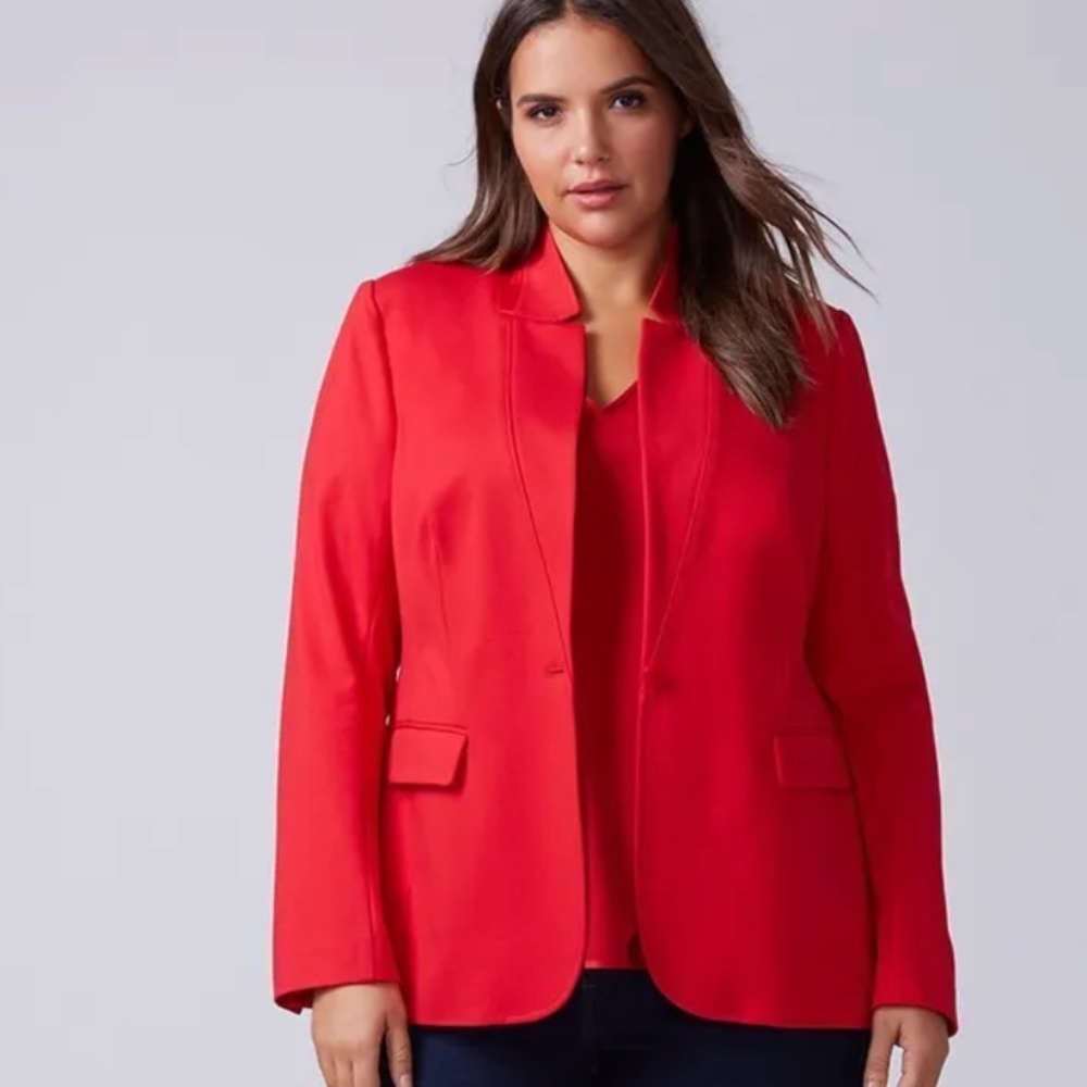 Lane Bryant Red Blazer Size 28 NWT
